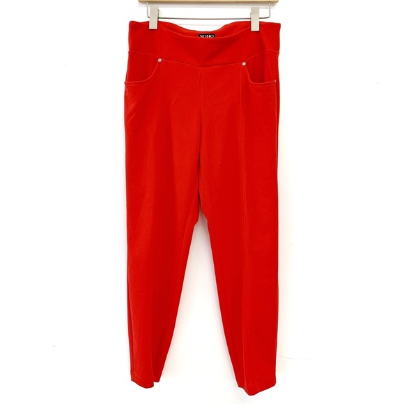 Soho Apparel Ltd. red large pants with pockets - Picture 1 of 4